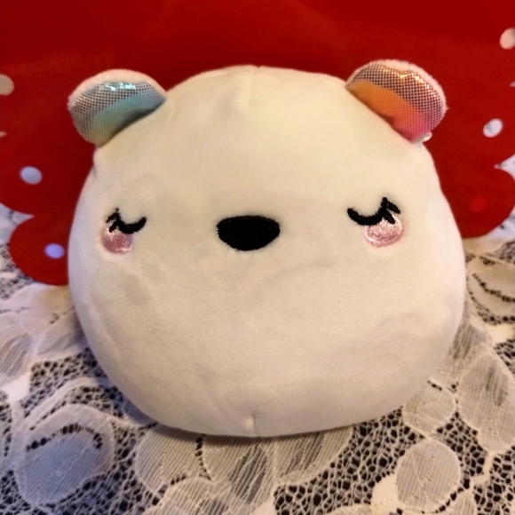 ✓Squishmallow 5” Sertina Polar Bear Claire's Exclusive Rainbow Ears - Picture 3 of 14